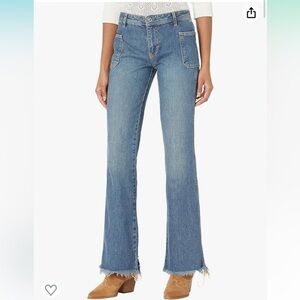 Free People IZZY Low Rise Flare raw ham jeans